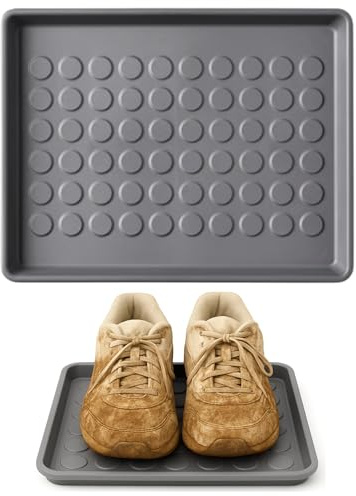 ZYCORE Small Plastic Boot Tray – Waterproof Entryway Drip Shoe Mat – Multi-Purpose Tray for Tool Storage, Wet Winter Boots, Wellies, Gardening & Pet Supplies (46x35) cm