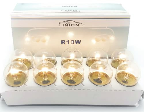 10x Stück R10W / BA15s / 12V / 10W / KFZ Beleuchtung Glühlampe Kugellampe Schluss Kennzeichen Park und Positionslicht Glühbirne Autolampen