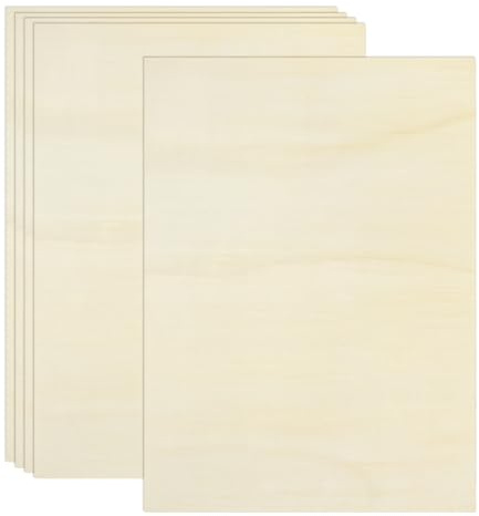 QUARKZMAN 5 Fogli Compensato A3x1.5mm, 420x300mm, Pannello Compensato di Bosso, Pannelli in Legno per Taglio Laser, fai da te, modellismo, arte e artigianato
