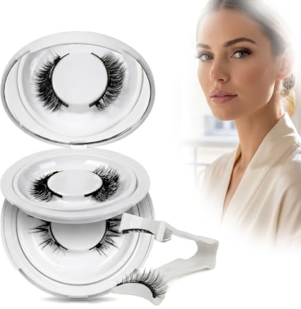Kit Faux Cils Magnétiques - Durdiiy Naturels Sans Colle | Kit Faux Cils Magnétiques Naturels Sans Colle Ni Eyeliner. Avec Applicateur Inclus. Réutilisables Et Confortables.