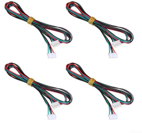 4pcs 2m Stepper Motor Cables 4 Pin to 6 Pin for 3D Printer Extruder Bipolar Motor Line Extension Wire(xh2.54)