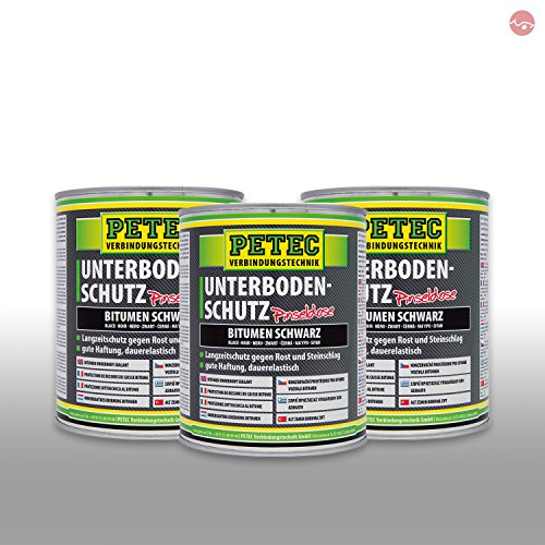 Petec_bundle 3X PETEC UNTERBODENSCHUTZ Bitumen PINSELDOSE streichbar SCHWARZ 1.000 ML 73100