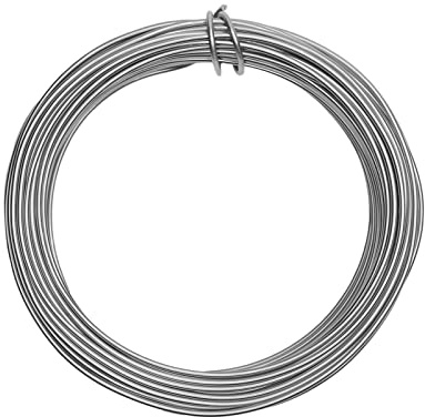 Vaessen Creative Alambre de Aluminio para Manualidades 37 m x 2,5 mm Silver (Plateado) - Alambre Flexible Metálico para Bisutería y Arreglos Florales