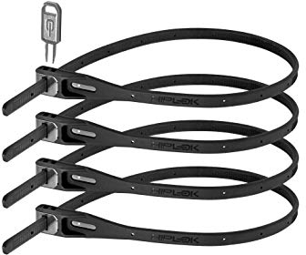 4 x Hiplok Z LOK Bike Lock (Multipack) - Black. Bicycle Lock/Motorcycle Helmet Lock. Lightweight Zip Tie with Steel Core & 400mm Locking Length