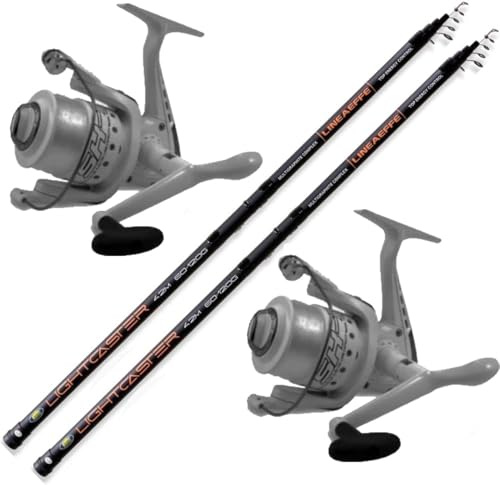 canna pesca fondo mare lago fiume trota carpa spigola orata kit mulinello + filo