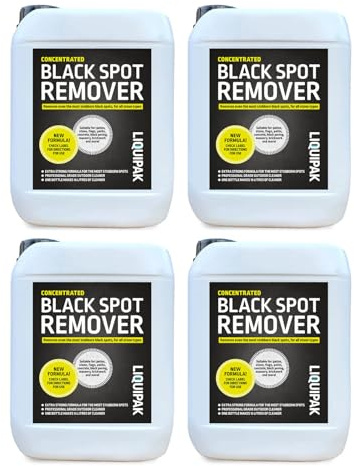 Black Spot Remover Patio Cleaner - New Formula! Concentrated Outdoor Cleaner for Lichen, Algae & Stubborn Stains - Use on Paving Slabs, Stone, Concrete, Brick & Driveways - Professional Formula 4x5L