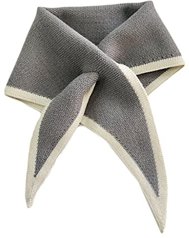 Max-Tonsen Sciarpa triangolare per donna donna croce maglia collo di lana mini grigio
