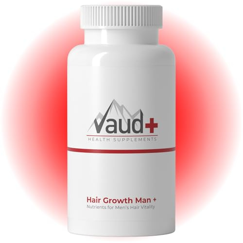 VAUD® Haar Vitamine Männer | Biotin & Zink hochdosiert gegen Haarausfall & für Haarwachstum | 90 Kapseln | Hergestellt in der Schweiz | Nahrungsergänzung zur Stärkung & Verdichtung der Haare