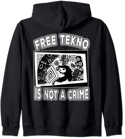 DJ techno Trance Rave Sound System 23 Goa Free Tekno Felpa con Cappuccio