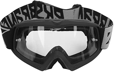 Motorcycle Goggles , Dirt Bike Goggles Transparent Adjustable for Kids for Hiking(8060 Black Frame)