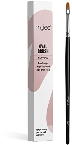Mylee Oval Brush, Maniküre, Tool in Profiqualität | ein ovaler Pinsel zum Auftragen von Gel-Nailart und Gel-Nagellack - ideal für den Gebrauch zu Hause oder im Salon
