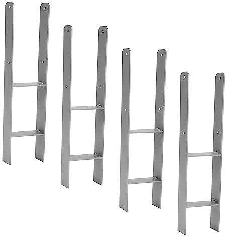 Sonnewelt H-ankare H-stolpe hållare stolpe stöd för stolpar staket carports stelthus (4 stycken 121 mm)
