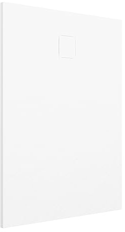 Piatto Doccia 80x100 cm Bianco Effetto Pietra Rettangolare in SMC Riducibile Samos