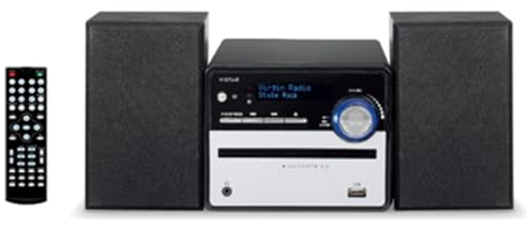 Cyberlux Impianto musicale retrò HiFi|Impianto stereo|Impianto compatto|USB|Line Out|CD/MP3|Radio FM,30 slot di memoria|Display LED|lettore cassette|Mini impianto HiFi|impianto stereo con