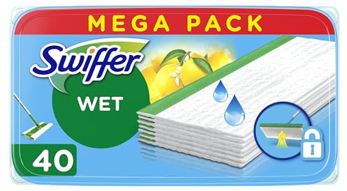 Swiffer Paños húmedos para mopa de limón, paquete de 40