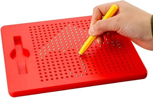 Bohrma Magnet Spiel für Kinder - Magnetische Zeichentafel, Zaubertafel Kinder, Magna Zeichenbrett, Magisches Zeichenbrett Magnetspiel, Stift Stahlkugel Magnetische Tablet Spielzeug Geschenke