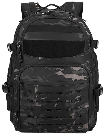HUNTVP Tactical Backpack 30L, Military Backpack Molle Rucksack Army Rucksack Back Pack Laptop Backpacks School Camo Bag for Men and Women College Hiking Travelling Camping Trekking