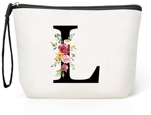 Große Make-up-Tasche, Muttertagsgeschenk, Schminktasche Damen, Reise Canvas Kosmetiktasche, Geburtstagsgeschenke für Frauen und Mutter, Geschenke für Freundinnen, Braut, Brautjungfern, Tante L