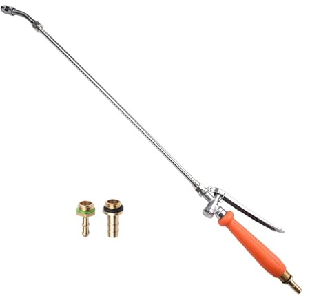 73,7 cm Sprühstab, 2 x Messing-Stachelsprüher Metallsprühstab mit Metallgriff, für Ersatz-Gartensprüher mit integriertem Absperrventil (1 Set)