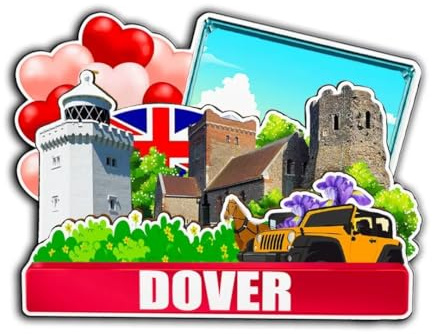 Dover England UK Magnet Kühlschrankmagnet Holz 3D Sehenswürdigkeiten Reise Sammlerstück Souvenirs Dekoration handgefertigt -4409