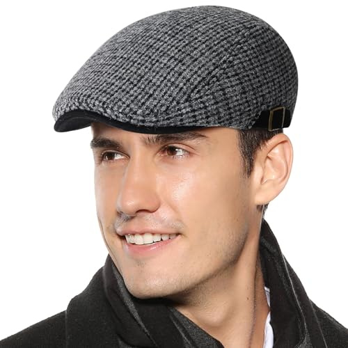 Superora Casquette Béret Plate Homme Chapeau réglable Plate Automne Hiver