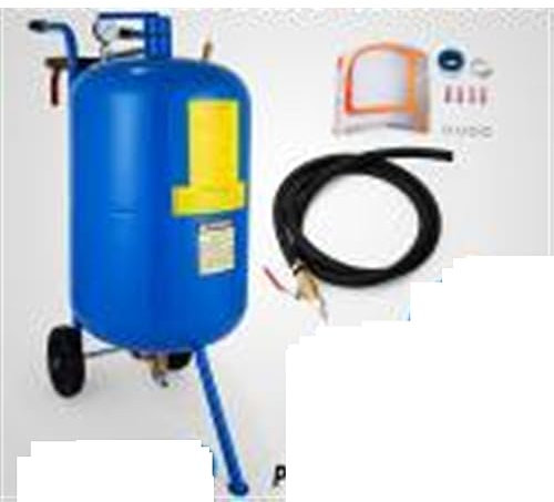 Sand Blaster 10Gal Pot Sandblaster 125 Psi Kit complet de sablage à pression for le traitement de surface spécial du matériau High Precision(75L Blue)