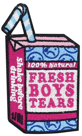 Finally Home Patch zum Aufbügeln - Fresh Boys Tears | Lustige Patches, Rosa Mädchen Aufbügler, Witziger Flicken, Spruch Aufnäher