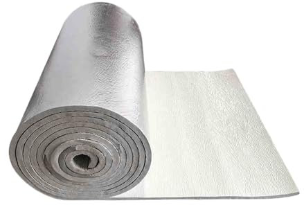 Tapis D'isolation Phonique, Couche De Coton Insonorisée, Isolation En Feuille D'aluminium Autocollante De 10 À 30 Mm D'épaisseur, For Une Utilisation Dans Les Murs, Les Sols Et Les Toits(White,10mm Th