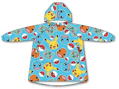 Pokemon Geschenk Kapuzen-Fleecedecke 75x70 cm, Pikachu & Friends, Geschenkidee für Kinder 6-9 Jahre, Hoodie Flauschdecke mit Kapuze und Tasche, Fanartikel Gaming - flauschig, weich & kuschelig