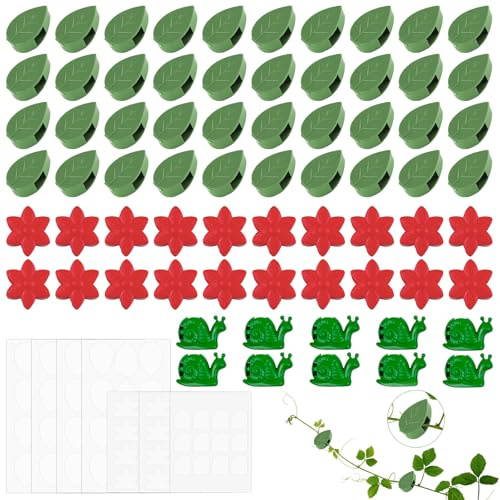 70 Piezas Clips para Plantas Trepadora, Soporte Autoadhesivo para Plantas, Clip de Fijación de Planta para Plantas Pequeñas