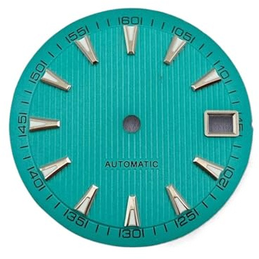 Hyuwdai 1 esfera Nh35 con logotipo S, esfera de escala de 28,5 mm, adecuada para movimiento NH35 NH36, sin accesorios de reloj luminosos, herramienta de reparación