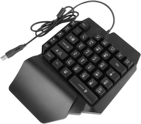 VILLCASE Teclado Mecánico para Zurdos Teclado De Control Sola Mano para Uso Teléfono Doméstico Color