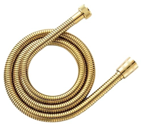 Gold Shower Hose 150cm / 1.5m Leakproof, Flexible Stainless Steel. Universal Anti-Burst, Anti-Kink for Muslim Shower, Bidet High-Pressure Pipe Replacement