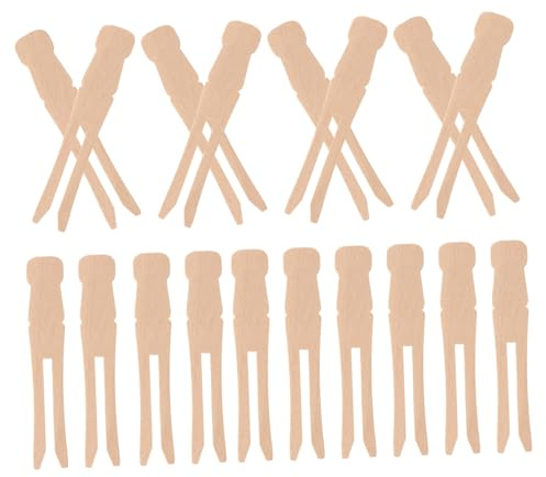 BESPORTBLE 100 Piezas Pinzas de Madera Natural Antideslizantes para Ropa Unidades Resistentes al Viento sin Marcas para Tendedero y Manualidades