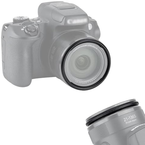 JJC 58-mm-Objektivfilter-Adapterring, kompatibel mit Canon Powershot SX540, SX530, SX520, SX70, SX60, SX50 HS, SX40, SX30, SX20, SX10 is, SX1, SLR-ähnlicher Bridge-Kamera, Metallfilteradapter