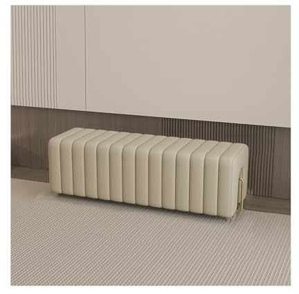 SDA287MZ Hall d'entrée Tabouret de Chevet for Chambre à Coucher, Porte-vêtements, léger, Luxueux, Haut Gamme, canapé, vestiaire, Long, Banc Chaussures Vestiaire(Champagne)
