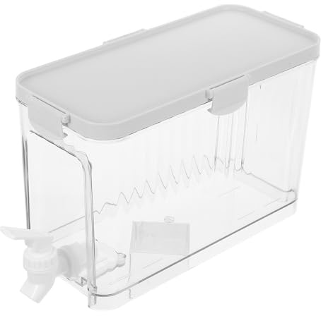 Dispensador de Agua con Grifo 3, 5 L de Silicona y Pet | Tapa Superior Independiente, Vertido Suave, Apertura Fácil para Añadir Ingredientes, Uso en Tienda y Hotel