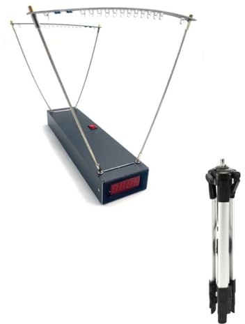 Vilgftyiet N Cronografo con 0,5% di precisione, 0-3000 per M/S Range, tester portatile di velocità di tiro per la caccia, include treppiede, alimentato da 4 batterie AA (nero)