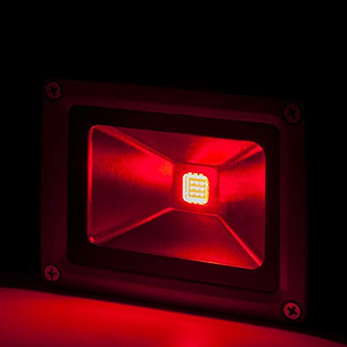 LED Scheinwerfer Flutlicht 10W 850Lm IP65 Brico Rot 30.000H [BQFS11510-R] | Greenice