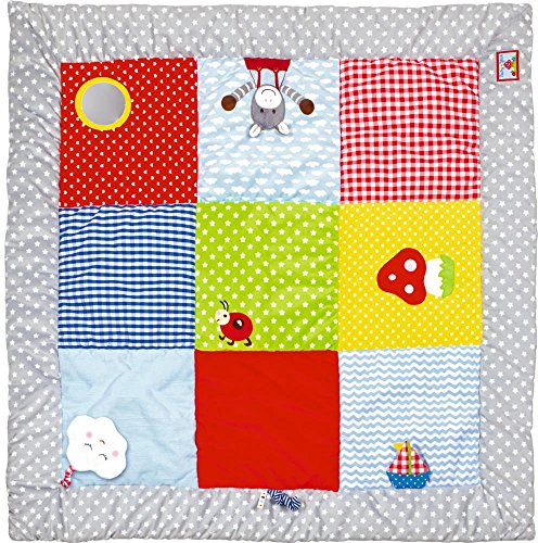 Die Spiegelburg 14501 Krabbeldecke mit Spielelementen BabyGlück (ca. 100 x 100 cm)