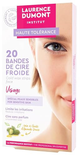 AUCUNE 20 Strisce Cera Fredda per Depilazione del Viso, Senza Alcol, Viso, Uomini e Donne interessati a Bellezza e Cura Personale