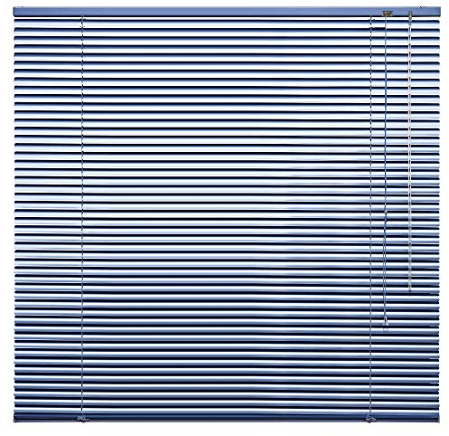 Alu Jalousie Aluminium Jalousette Klemmfix ohne Bohren Tür Fenster Rollo Lamellen Vorhang 10 Farben Breite 50 cm bis 240 cm Länge 130 cm 160 cm 220 cm Metall Klemmträger (80 x 160 cm Blau Metallic)