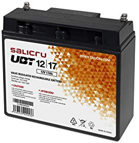 Salicru UBT 12/17 Batería AGM recargable de 17 Ah / 12 V - Baterías para sistemas ups (Sealed Lead Acid (VRLA), Negro, 17 Ah, 12 V, 1 pieza(s), 5 año(s))