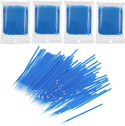 JZK 400x Kunststoff Microbrush Einweg Microbürsten Wimpernbuerste für Augen Bilden, Reinigung Und Wimpernverlängerung
