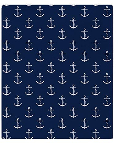 YISUMEI Decke 100x150 cm Kuscheldecken Sanft Flanell Weich Fleecedecke Bettüberwurf Blaue Anker