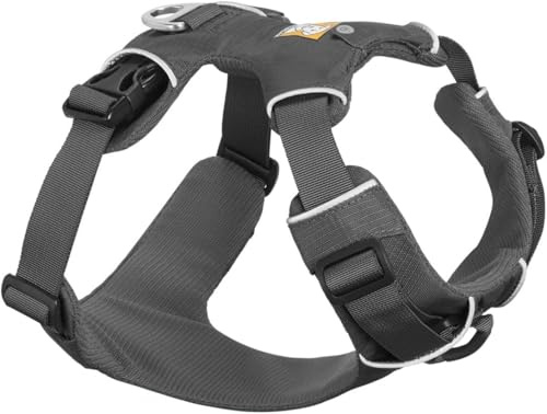 RUFFWEAR Front Range Hundegeschirr, Reflektierendes Gepolstertes Zerrfreies Hundegeschirr, Zwielichtgrau, XXS