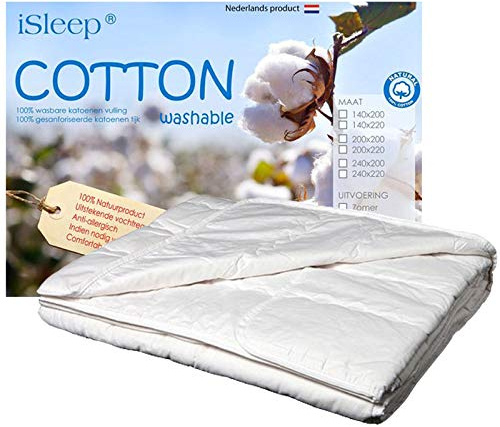 iSleep Piumone estivo Cotone - Singola - 140x200 cm - Bianco