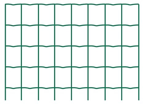 RETELANDIA - Rotolo 5, 10 o 25 m Rete Metallica Zincata Plastificata Elettrosaldata per Recinzione, maglia 6x7.5 cm - h 1x10 m