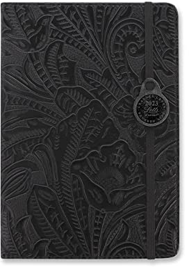 Letts 23-080391 Buchkalender A5 Baroque schwarz 1Woche/2Seiten 2023