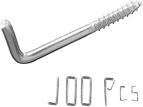 soimuk 100 Stück 304 Edelstahl 2,5 * 20 mm Einschraubhaken kleine Haken l geformt Schraube in Haken zum Aufhängen